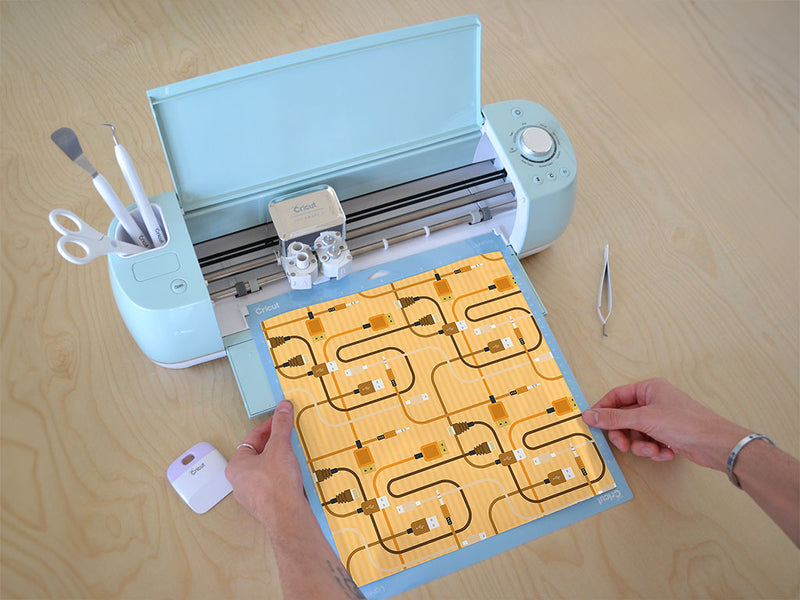 Orange Cords Technology Vinyl Film Pattern Size 12 inch Scale~Rwraps Orange Cords Technology Sizing Chart~3