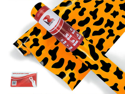 orange cow animal print Craft Vinyl Roll