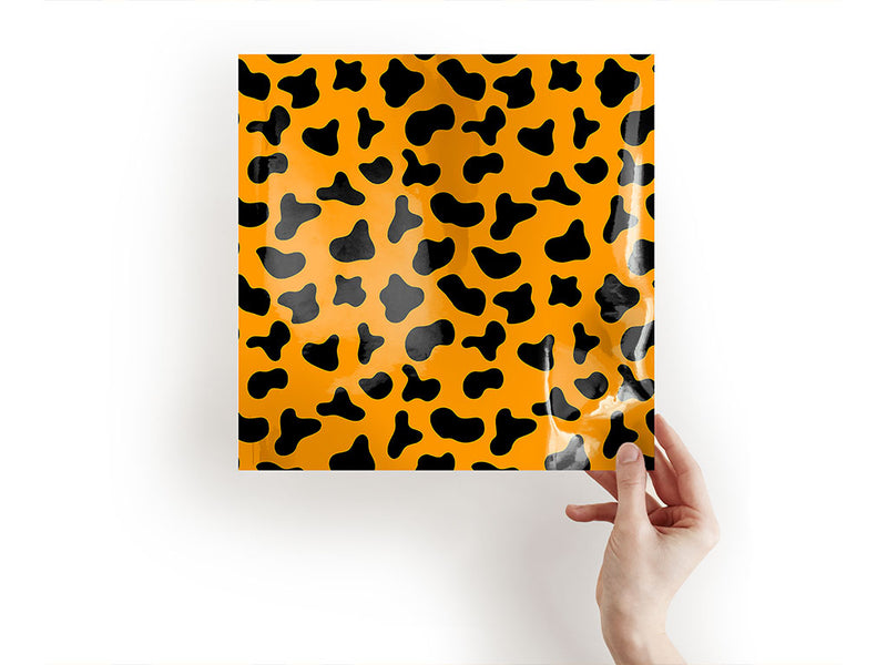 orange cow animal print Craft Sheets