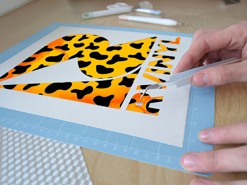 orange cow animal print Easy Weed Craft Vinyl