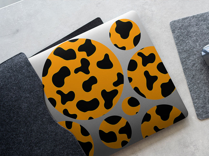 orange cow animal print DIY Laptop Stickers