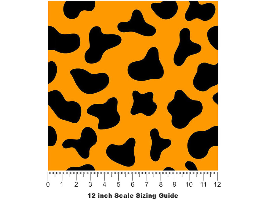 Orange Cow Vinyl Film Pattern Size 12 inch Scale~Rwraps Orange Cow Sizing Chart~3