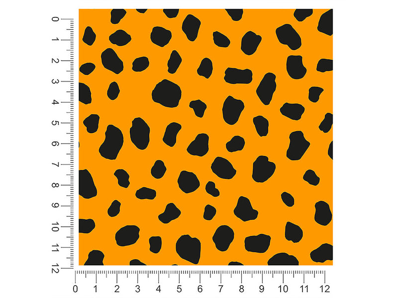 orange dalmation animal print 1ft x 1ft Craft Sheets