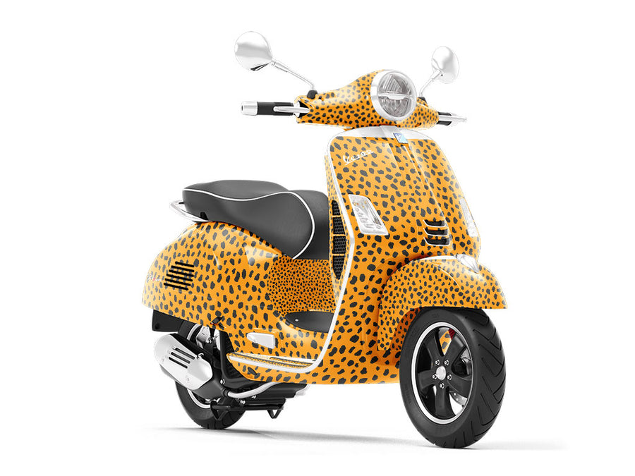 Orange Dalmation Vespa Scooter Wrap Film