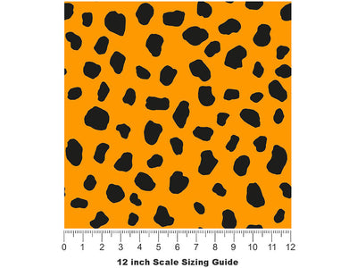 Orange Dalmation Vinyl Film Pattern Size 12 inch Scale~Rwraps Orange Dalmation Sizing Chart~3
