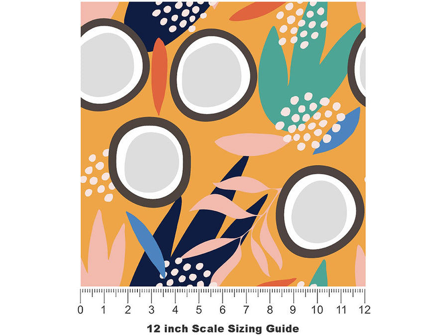 Orange Dwarf Fruit Vinyl Film Pattern Size 12 inch Scale~Rwraps Orange Dwarf Fruit Sizing Chart~2