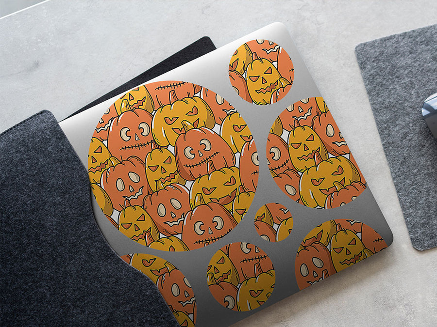 orange frenzy halloween DIY Laptop Stickers
