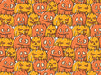 Orange Frenzy Halloween Vinyl Wrap Pattern~Rwraps Series 914 Digitally Printed Vinyl Wrap~0