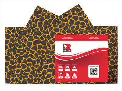 orange giraffe animal print Craft Vinyl Sheet Pack