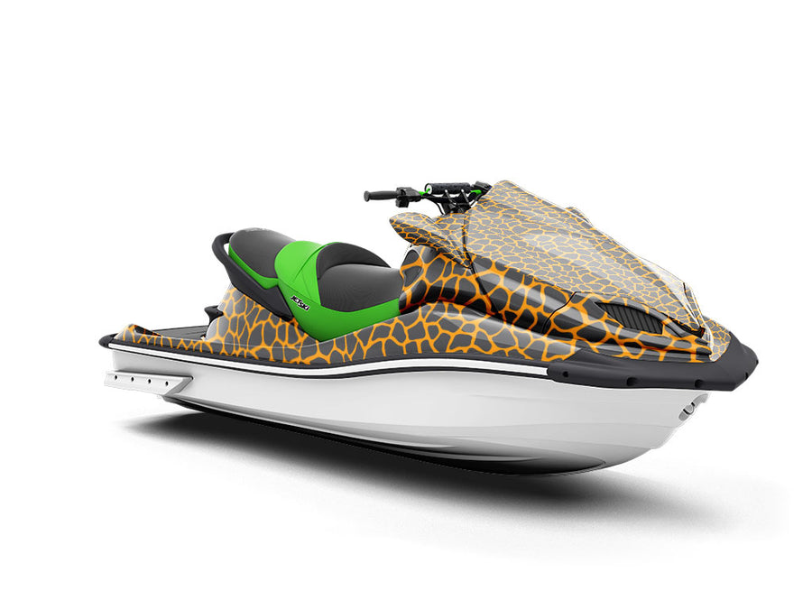 Orange Giraffe Jet Ski Vinyl Customized Wrap