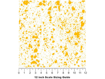 Orange Juice Paint Splatter Vinyl Film Pattern Size 12 inch Scale~Rwraps Orange Juice Paint Splatter Sizing Chart~2