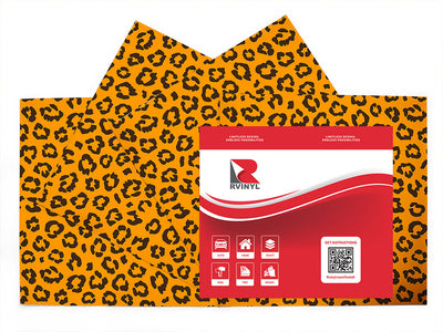 orange leopard animal print Craft Vinyl Sheet Pack