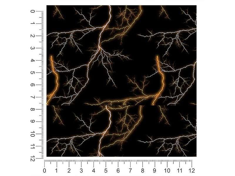 orange lightning lightning 1ft x 1ft Craft Sheets