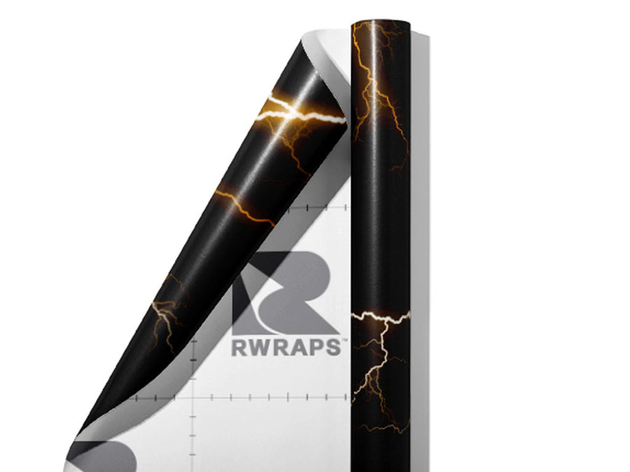 Orange Lightning Wrap Film Sheets~Rwraps Series 914 Orange Lightning Scrolled Sheet~5