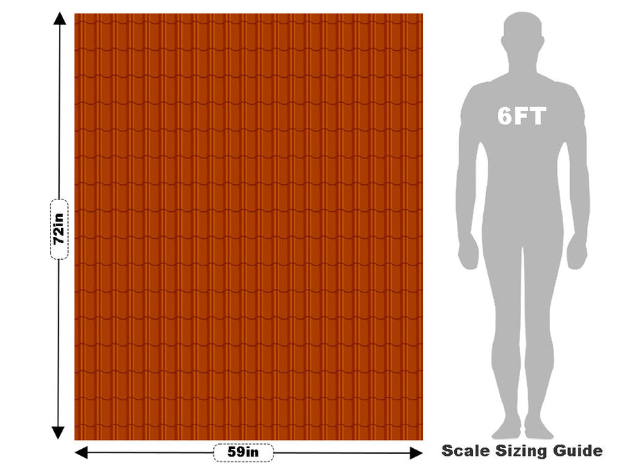 Orange Lipped Tile Vehicle Wrap Scale~Rwraps Series 914 Orange Lipped Tile Measurements~2