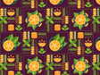 Orange Madness Mosaic Vinyl Wrap Pattern~Rwraps Series 914 Digitally Printed Vinyl Wrap~0