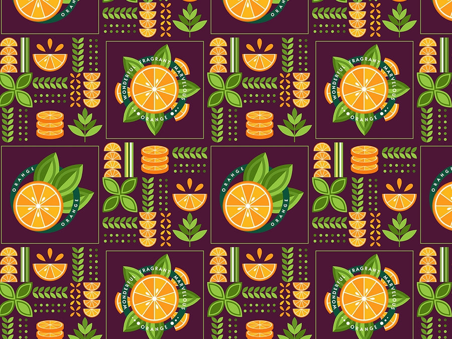 Orange Madness Mosaic Vinyl Wrap Pattern~Rwraps Series 914 Digitally Printed Vinyl Wrap~0