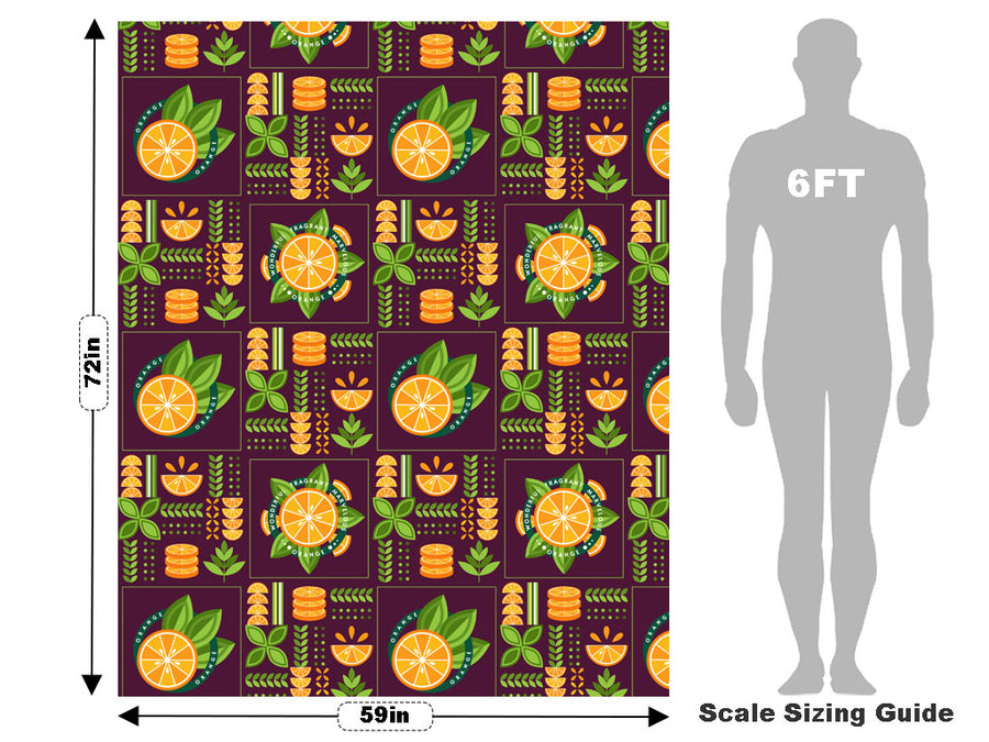 Orange Madness Mosaic Vehicle Wrap Scale~Rwraps Series 914 Orange Madness Mosaic Measurements~1