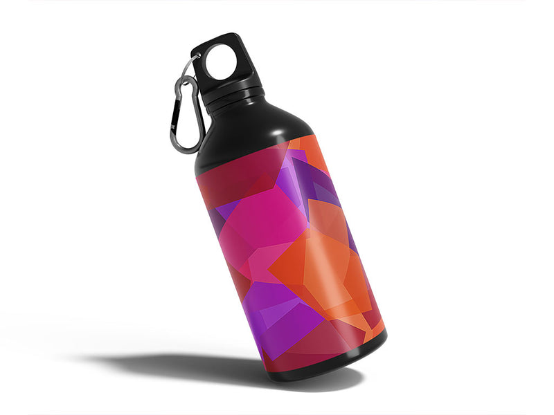 orange oddities mosaic Water Bottle DIY Stickers