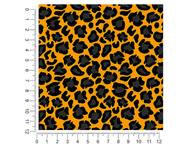 orange panther animal print 1ft x 1ft Craft Sheets