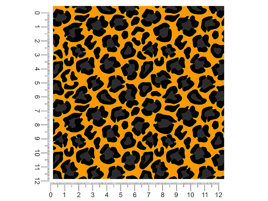 orange panther animal print 1ft x 1ft Craft Sheets