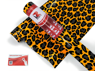 orange panther animal print Craft Vinyl Roll