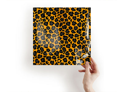orange panther animal print Craft Sheets