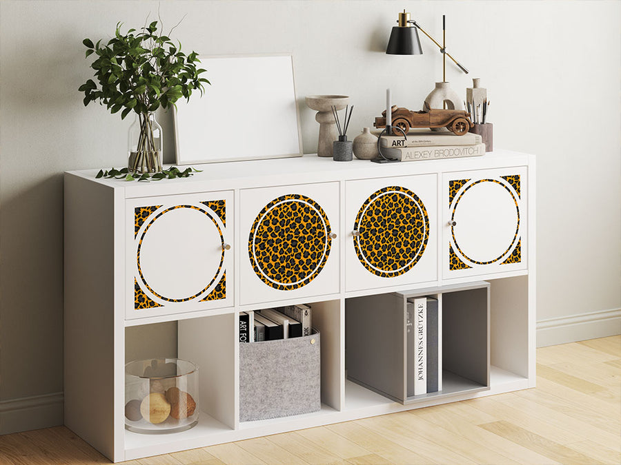 orange panther animal print DIY Furniture Stickers