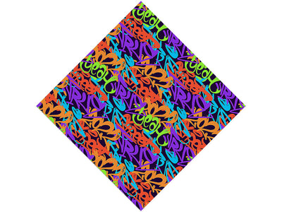 Orange Record Graffiti Vinyl Wrap Pattern