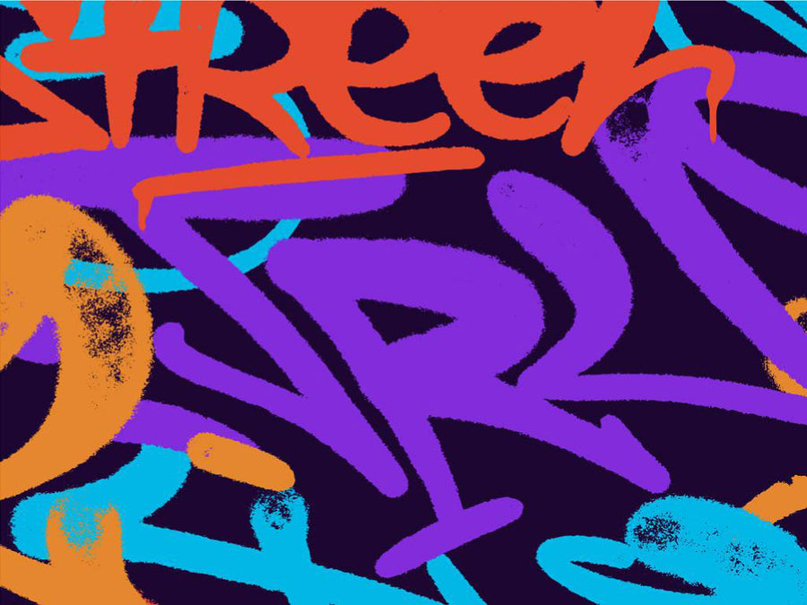 Orange Record Graffiti Vinyl Wrap Pattern~Rwraps Series 914 Digitally Printed Vinyl Wrap~0