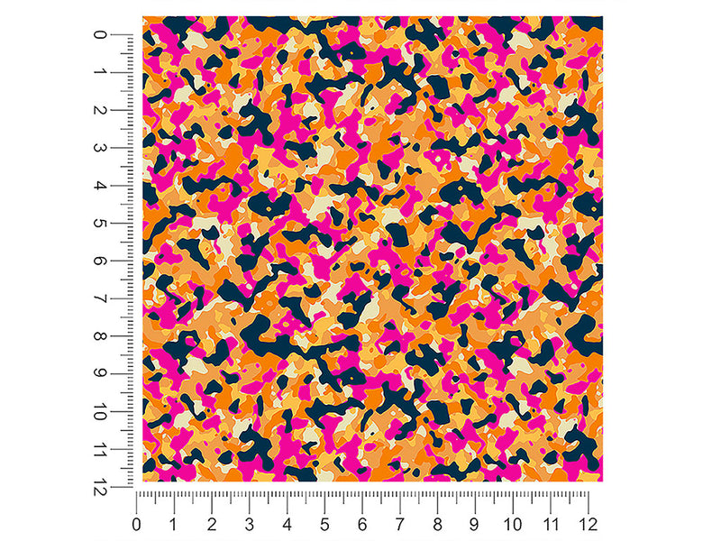 orange shrapnel camouflage 1ft x 1ft Craft Sheets