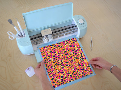 orange shrapnel camouflage Cricut Compatible Vinyl