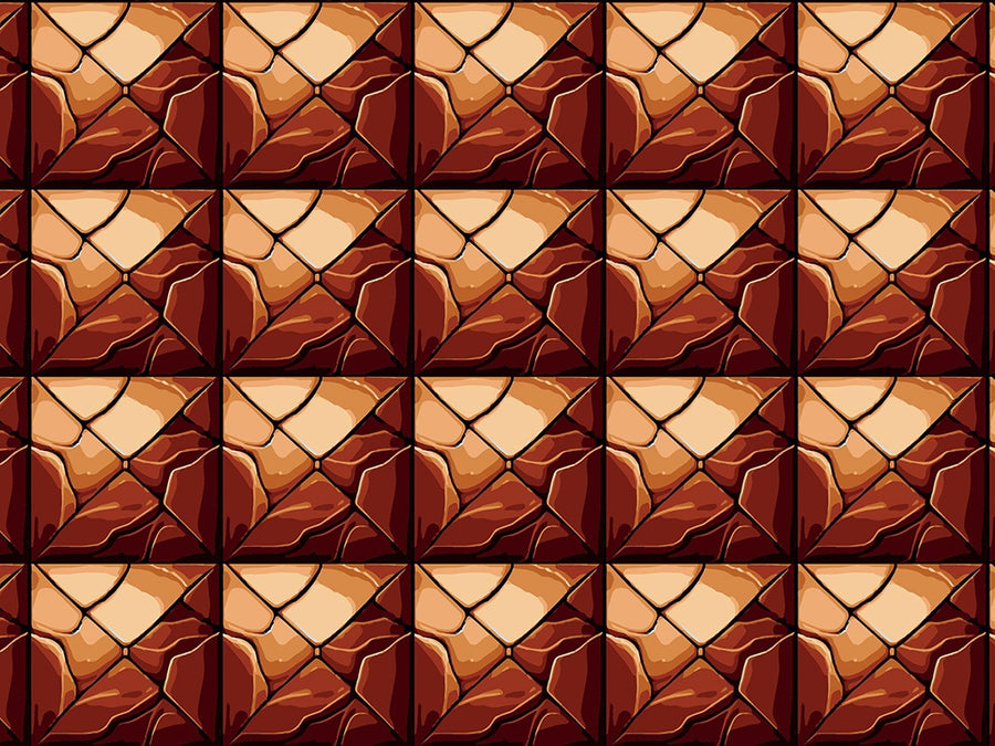 Orange Square Tile Vinyl Wrap Pattern~Rwraps Series 914 Digitally Printed Vinyl Wrap~0