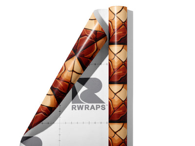 Orange Square Tile Wrap Film Sheets~Rwraps Series 914 Orange Square Tile Scrolled Sheet~4