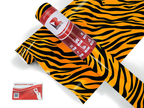 orange tiger animal print Craft Vinyl Roll