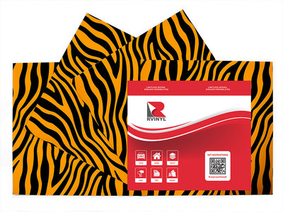 orange zebra animal print Craft Vinyl Sheet Pack