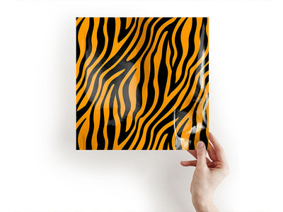 orange zebra animal print Craft Sheets
