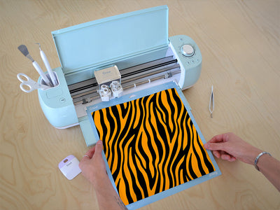 orange zebra animal print Cricut Compatible Vinyl