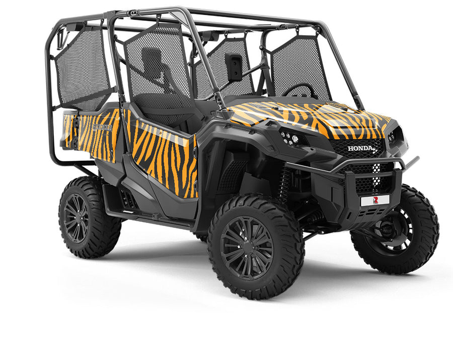 Orange Zebra Utility Vehicle Vinyl Wrap