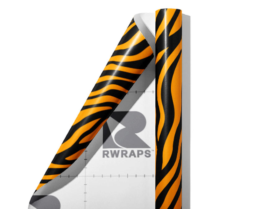 Orange Zebra Wrap Film Sheets~Rwraps Series 914 Orange Zebra Scrolled Sheet~5