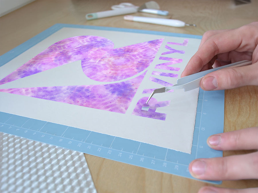 orchid droplets tie dye Easy Weed Craft Vinyl