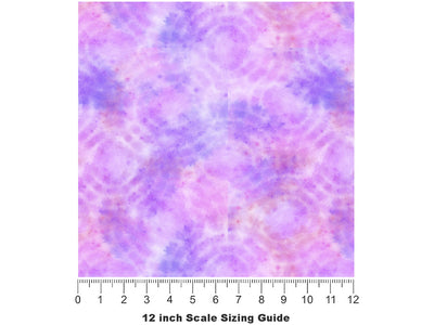 Orchid Droplets Tie Dye Vinyl Film Pattern Size 12 inch Scale~Rwraps Orchid Droplets Tie Dye Sizing Chart~2