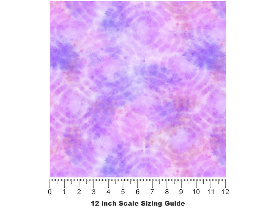 Orchid Droplets Tie Dye Vinyl Film Pattern Size 12 inch Scale~Rwraps Orchid Droplets Tie Dye Sizing Chart~2