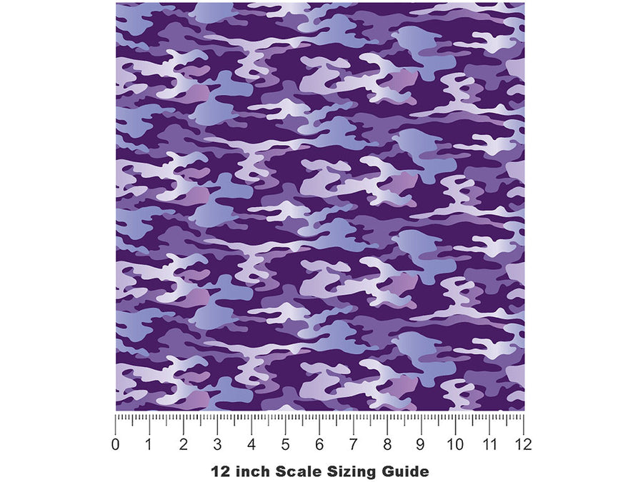Orchid Woodland Camouflage Vinyl Film Pattern Size 12 inch Scale~Rwraps Orchid Woodland Camouflage Sizing Chart~3