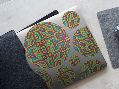organized cords art deco DIY Laptop Stickers