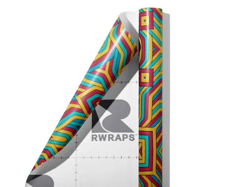 Organized Cords Art Deco Wrap Film Sheets~Rwraps Series 914 Organized Cords Art Deco Scrolled Sheet~3