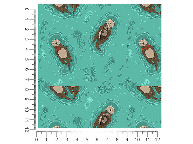 otter affection salt water 1ft x 1ft Craft Sheets