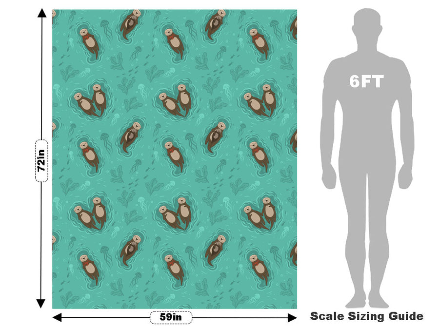 Otter Affection Marine Life Vehicle Wrap Scale~Rwraps Series 914 Otter Affection Marine Life Measurements~1