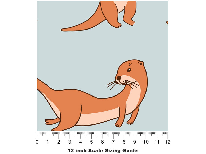 Otter Occupation Marine Life Vinyl Film Pattern Size 12 inch Scale~Rwraps Otter Occupation Marine Life Sizing Chart~2