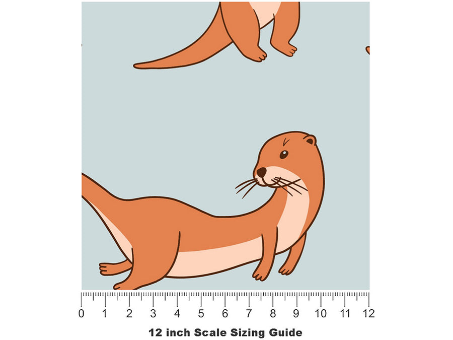 Otter Occupation Marine Life Vinyl Film Pattern Size 12 inch Scale~Rwraps Otter Occupation Marine Life Sizing Chart~2